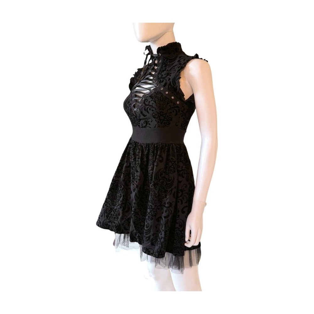 Killstar Gothic Lace-Up Mini Dress – XS – Like New - Picture 7 of 9